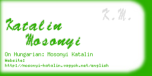 katalin mosonyi business card